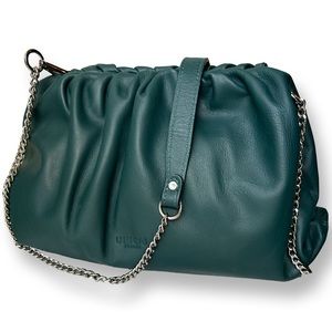 UNICA! Firenze Deep Turquoise Leather Pouch/ Crossbow Bag